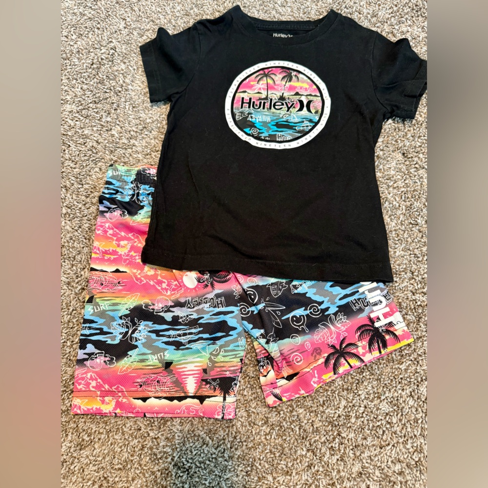 Hurley Black and Multicolor Kids Matching Set
